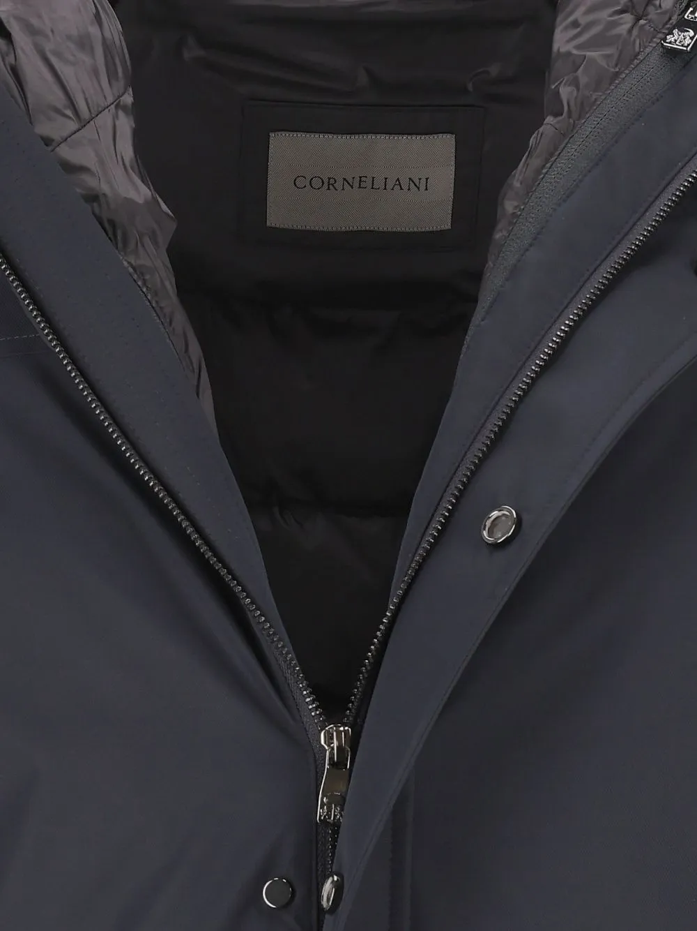 Corneliani Jas met capuchon Blauw