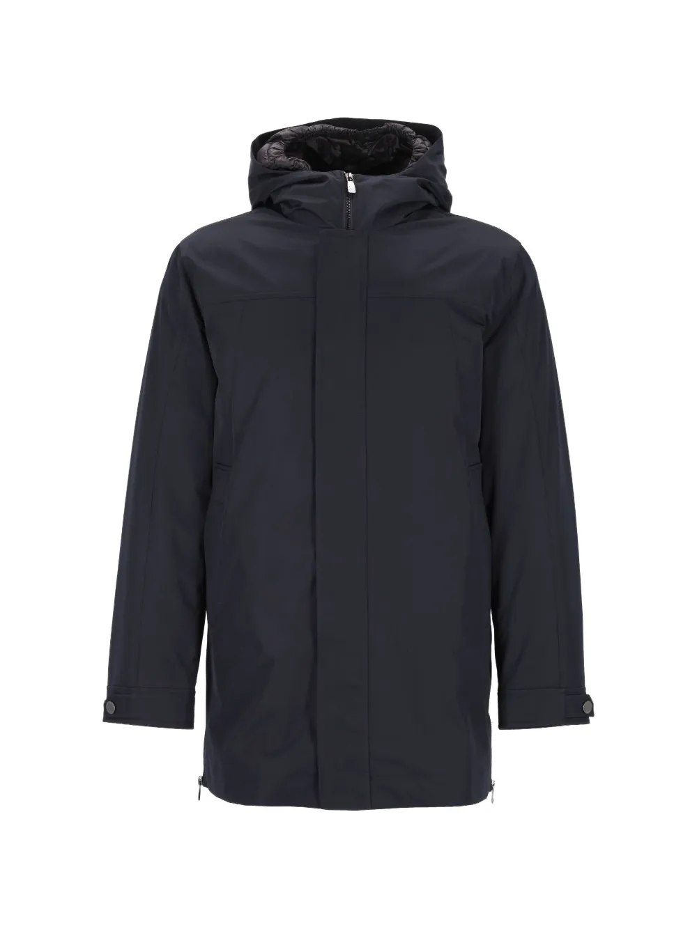 Corneliani hooded zip-up coat - Blu