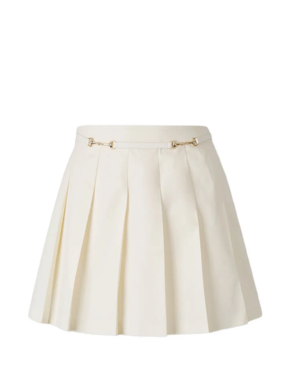 Sporty & Rich horsebit pleated mini skirt - Nude