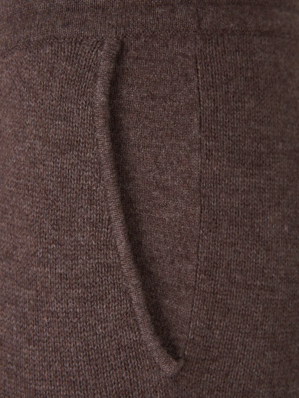 Sporty & Rich embroidered-logo cashmere-blend trousers Bruin