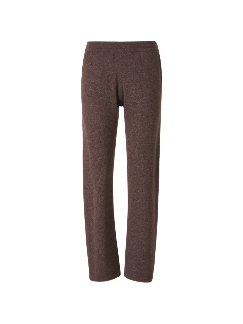 Sporty & Rich embroidered-logo cashmere-blend trousers - Braun