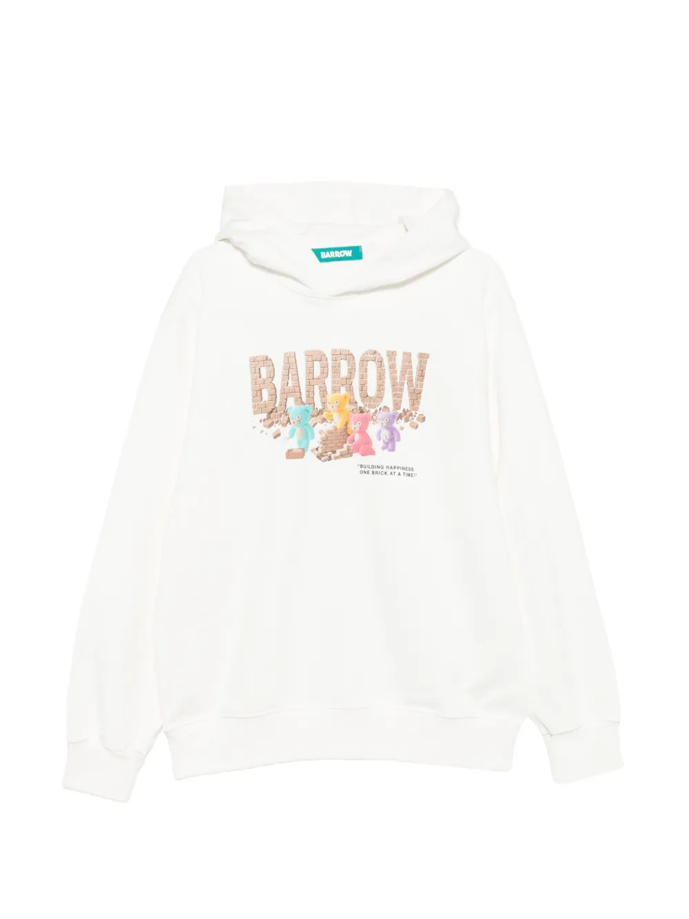 BARROW graphic-print hoodie Wit