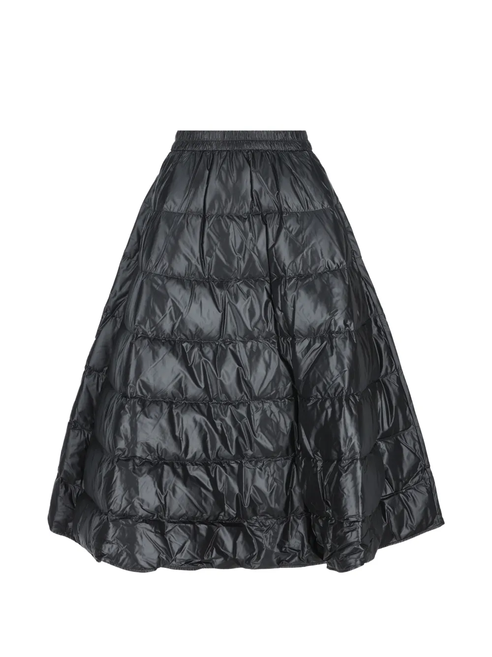 Moncler jupe mi-longue à design matelassé - Noir