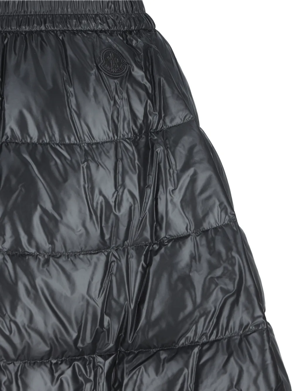 Moncler quilted flared midi skirt Zwart