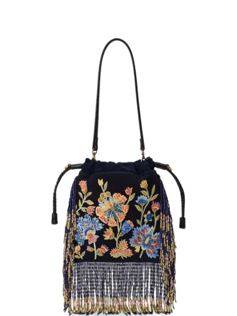 ETRO bead-embellished fringed shoulder bag
