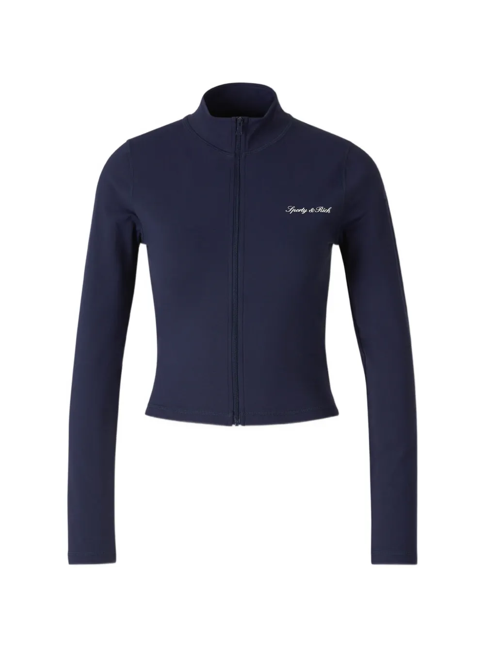 Sporty & Rich Freya logo-print zip-up jacket - Blue