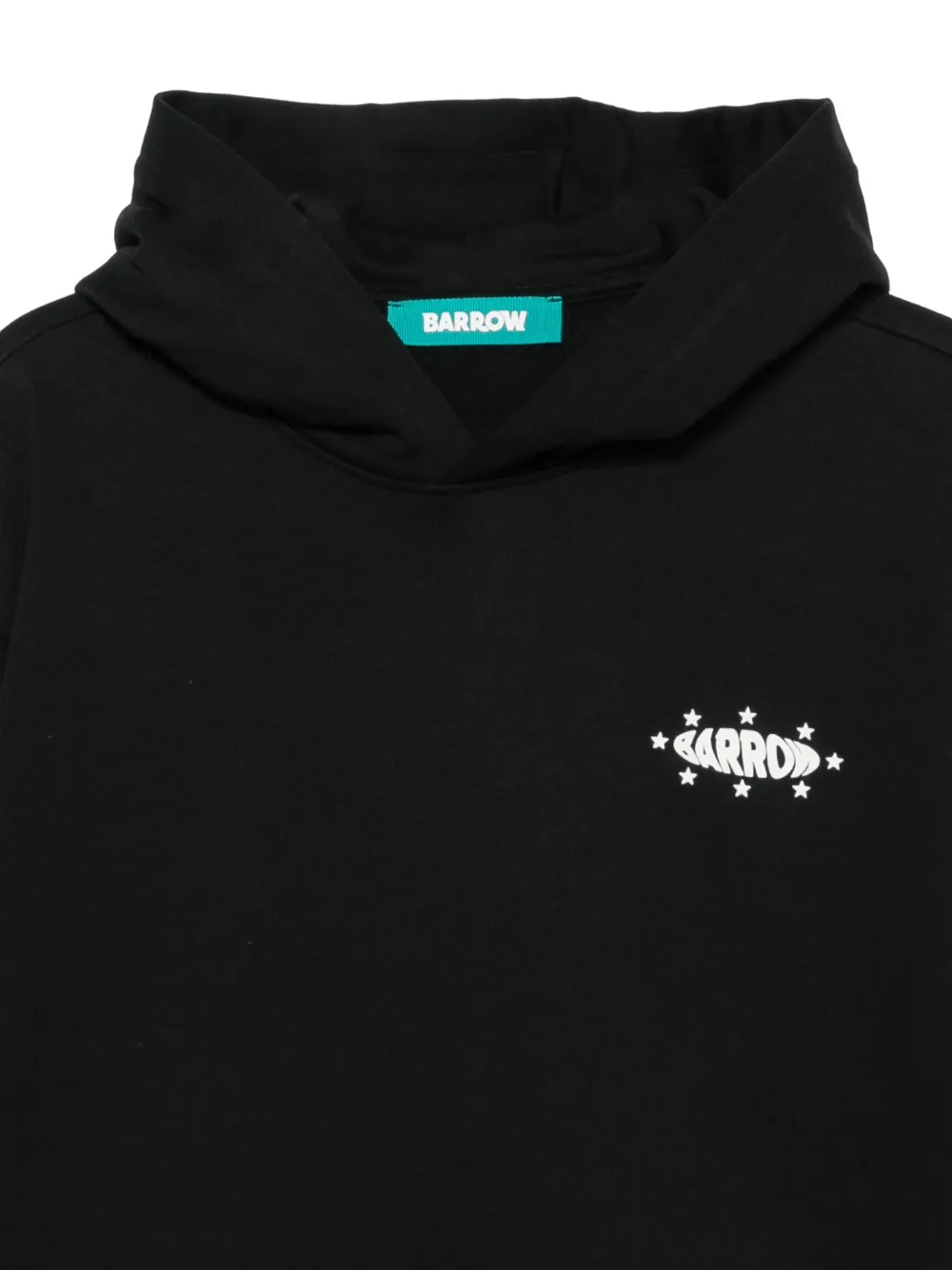 BARROW logo-print pouch-pocket hoodie Zwart