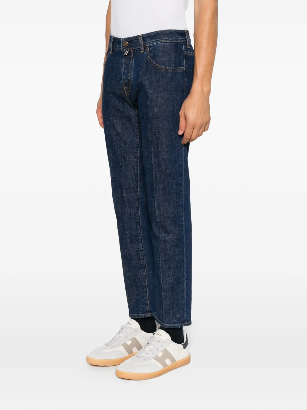Jacob Cohën Scott slim-fit cropped jeans Blauw