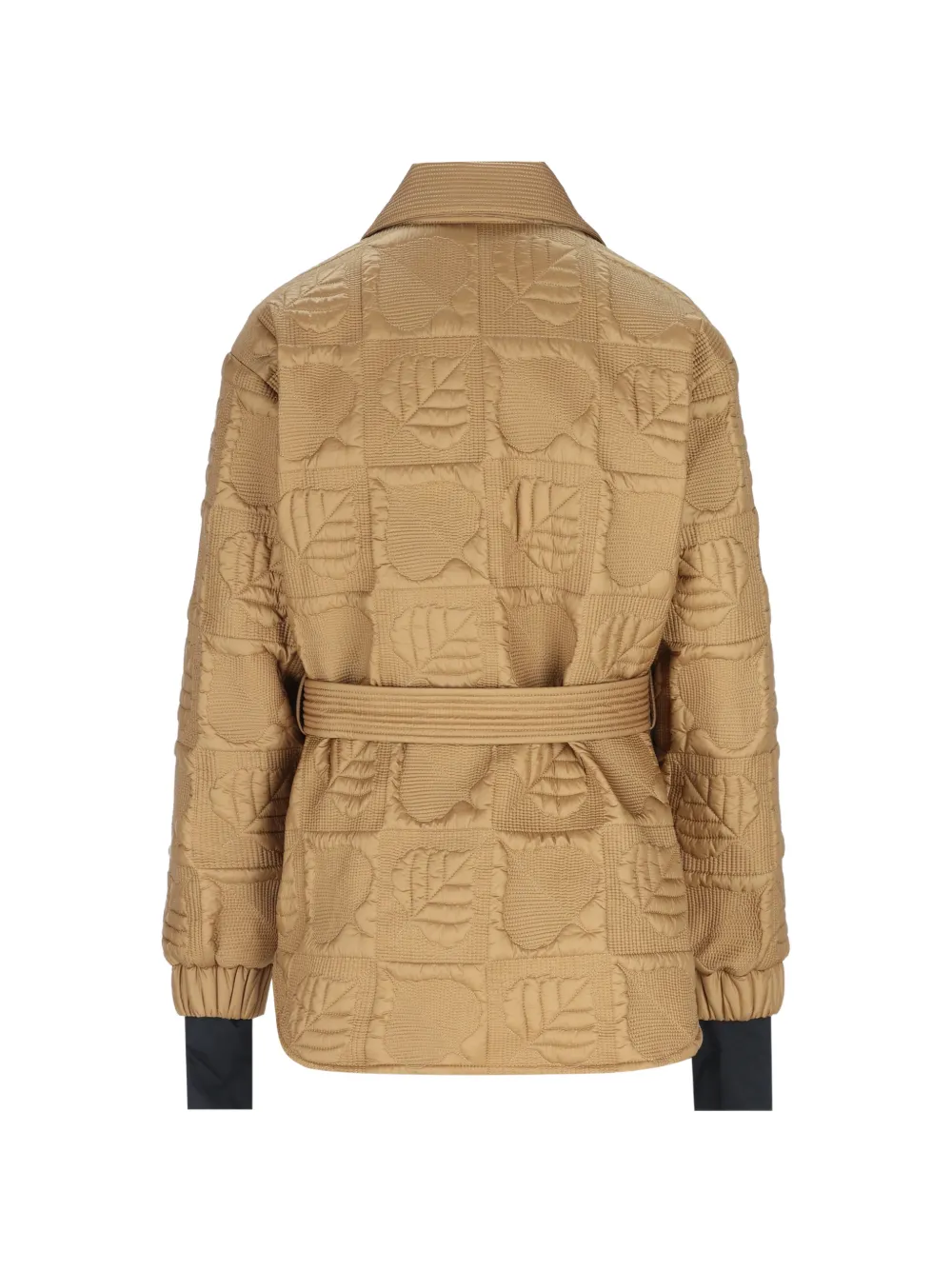 Moncler Grenoble Crevoux jack met doorgestikt bladpatroon Bruin