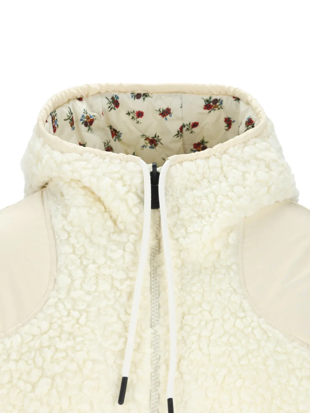 Moncler Grenoble Omkeerbaar donsjack met bloemen-print Wit