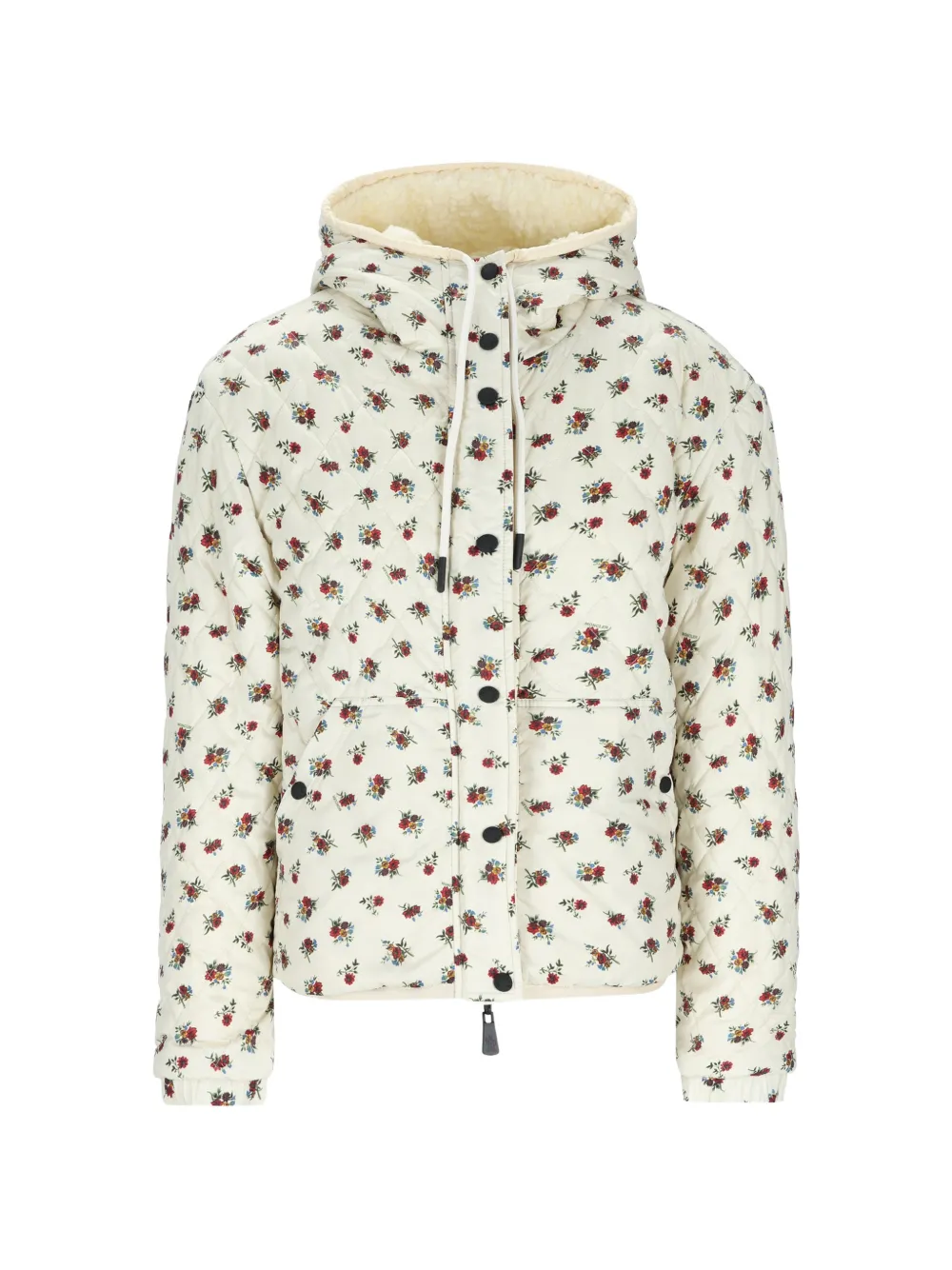 Moncler Grenoble Omkeerbaar donsjack met bloemen-print Wit