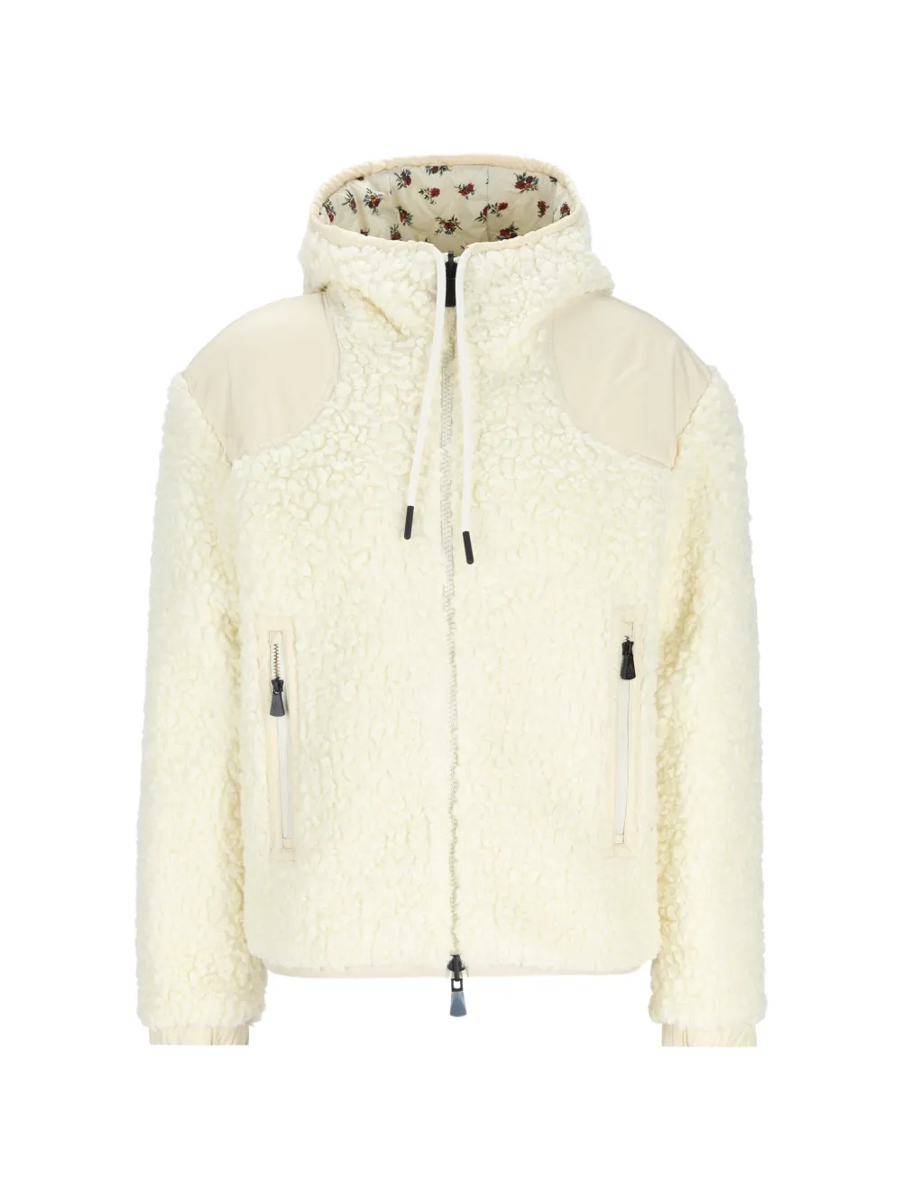 Moncler Grenoble Omkeerbaar donsjack met bloemen-print Wit