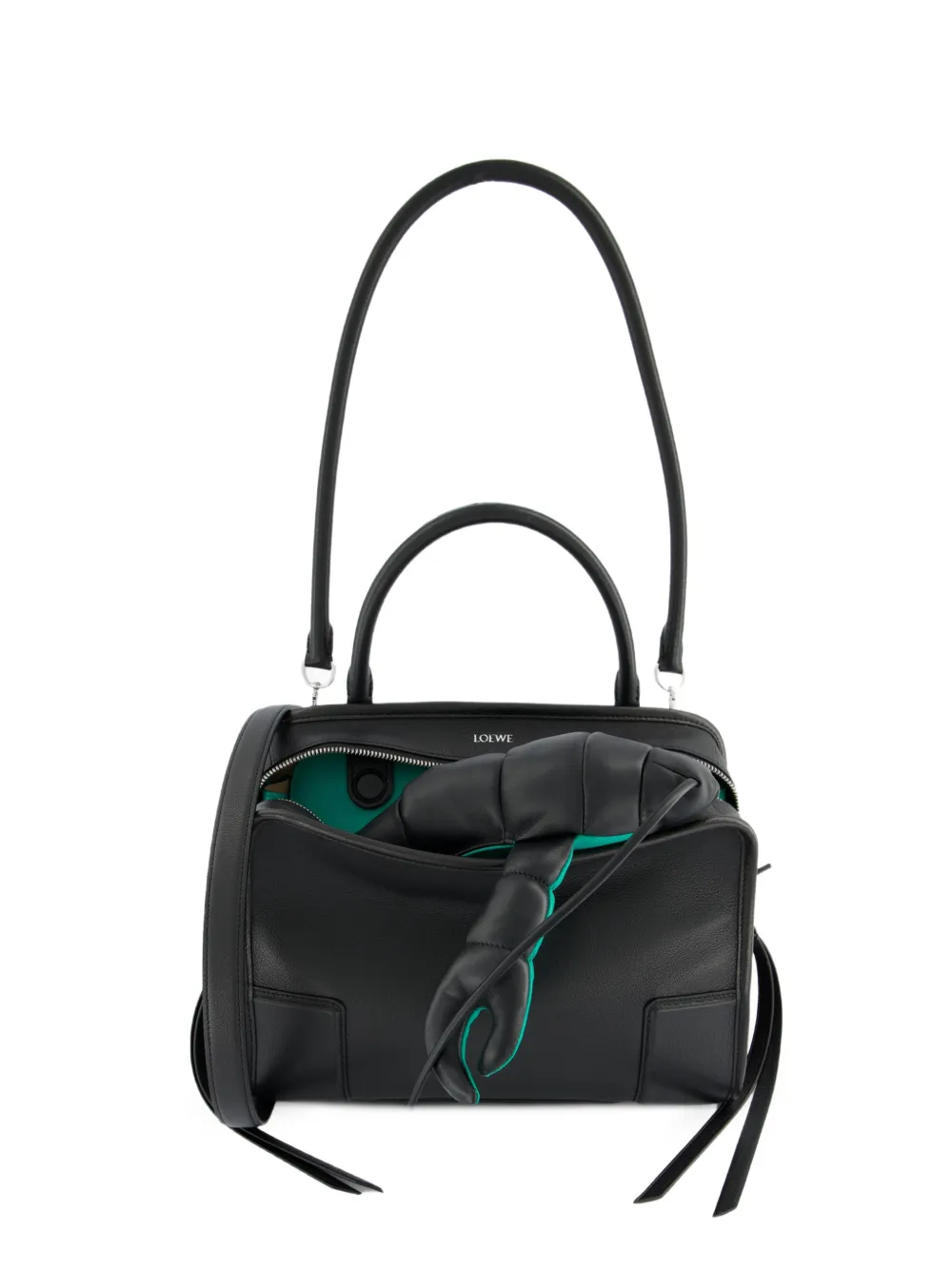 LOEWE x Cosima von Bonin medium Amazona 180 lazy crab bag in buffalino leather - Black
