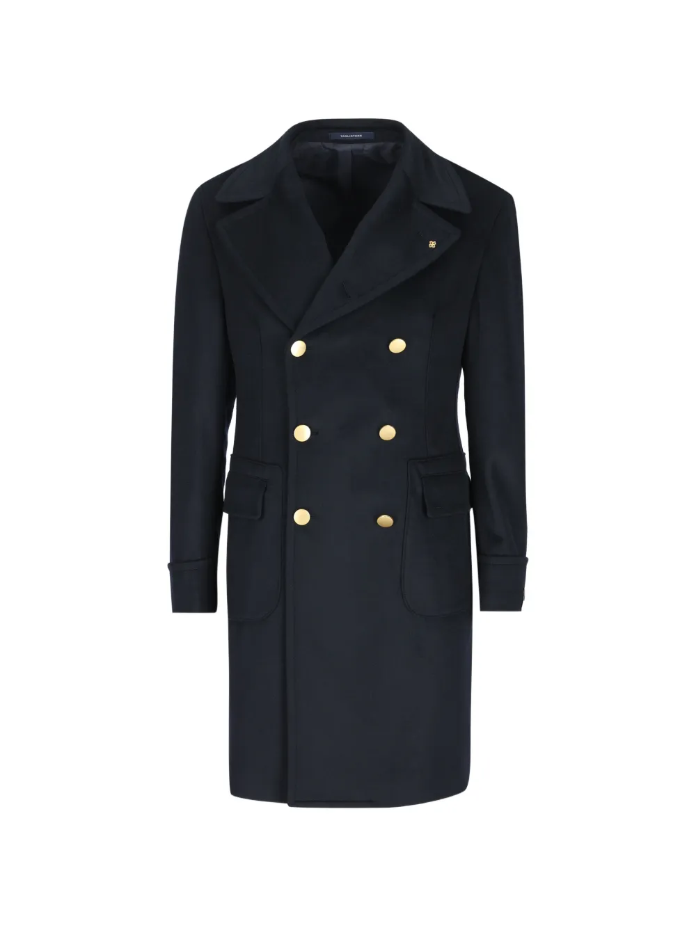 Tagliatore double-breasted virgin-wool coat - Blau