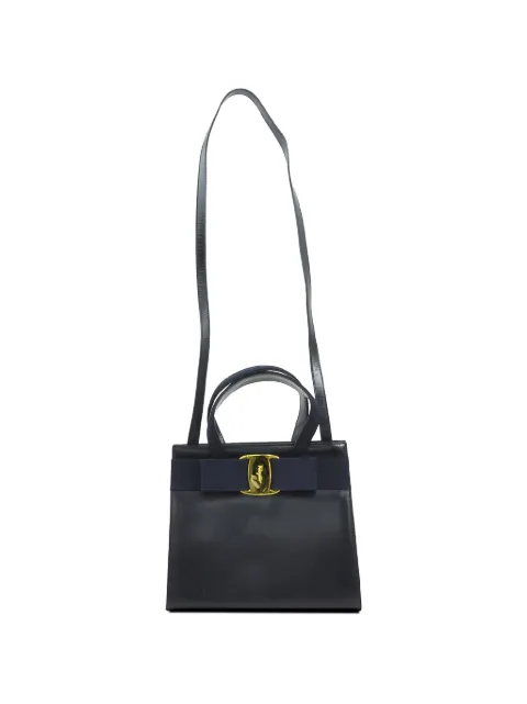 Ferragamo Pre-Owned Borsa a tracolla in pelle con fiocco Vara 2000-2026