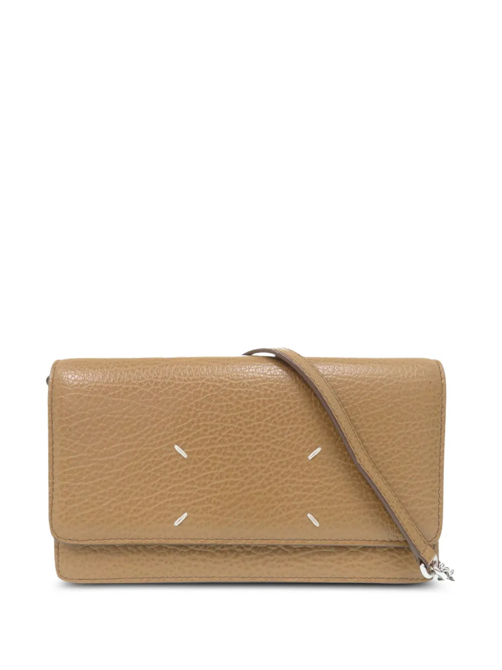 Maison Martin Margiela Pre-Owned 2000-2026 Leather Wallet on Chain crossbody bag - Marrone