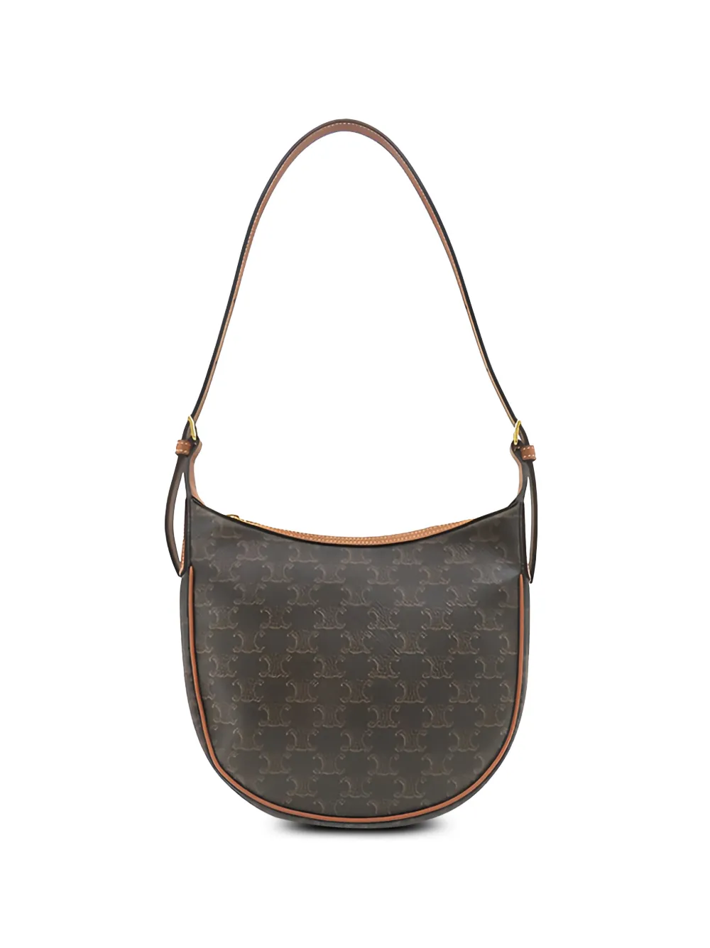 Celine Pre-Owned 2015-2026 Triomphe Coated Canvas Heloise shoulder bag - Braun