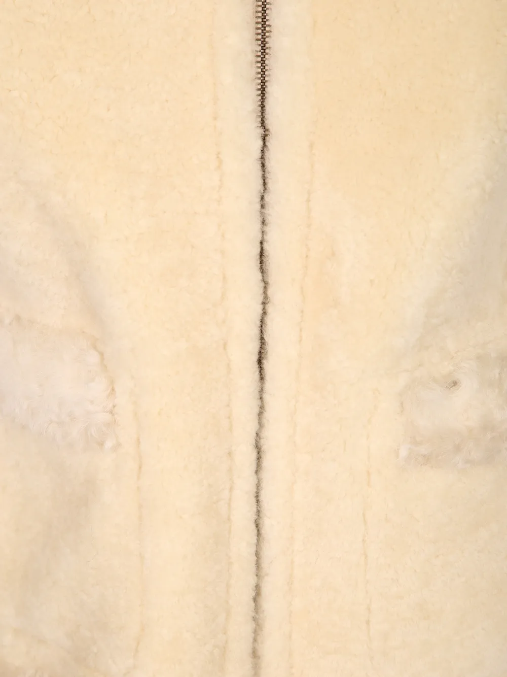 Moncler Leuctre hooded shearling short down jacket Beige