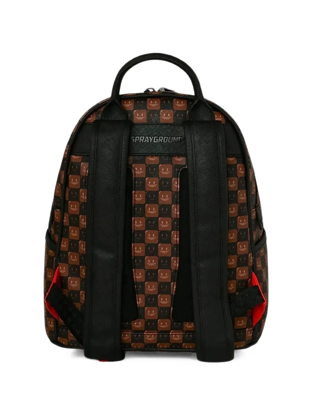 Sprayground Shark in Paris Grin & Grind geruite rugzak Bruin