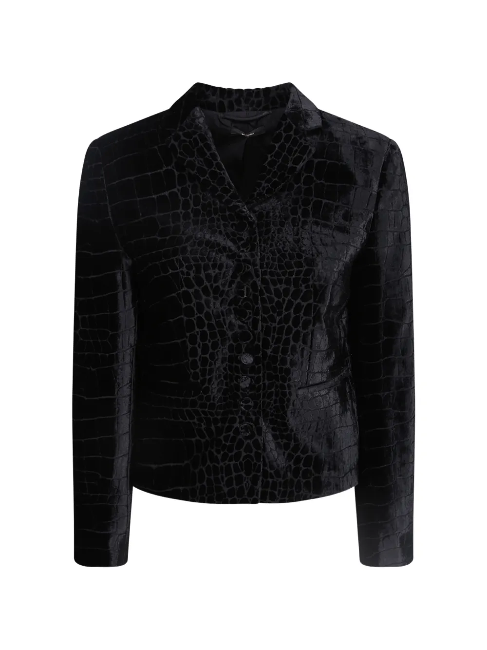 TOM FORD crocodile-effect velvet jacket - Schwarz
