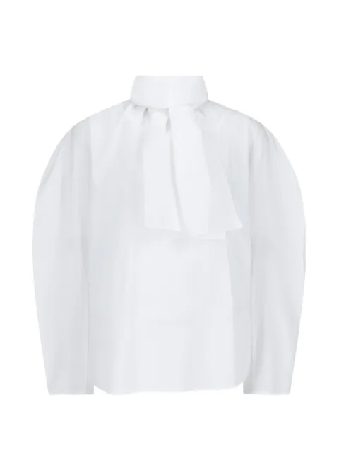 Amomento scarf-detail long-sleeve blouse