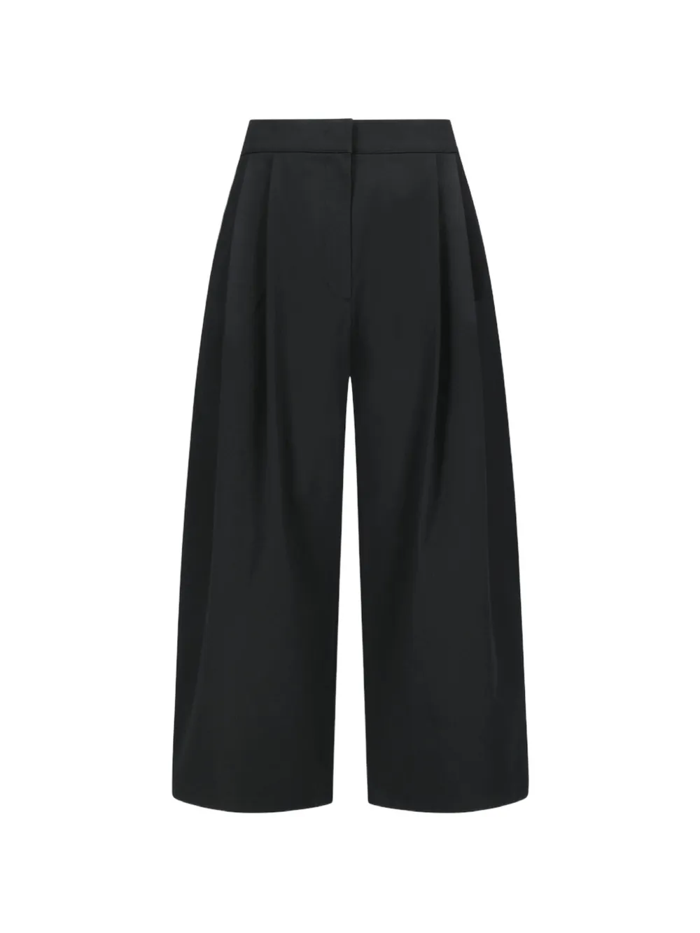 Amomento double-pleated wide-leg trousers - Noir Amomento double-pleated wide-leg trousers - Noir