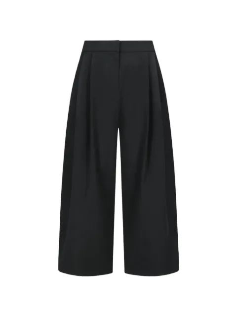 Amomento double-pleated wide-leg trousers
