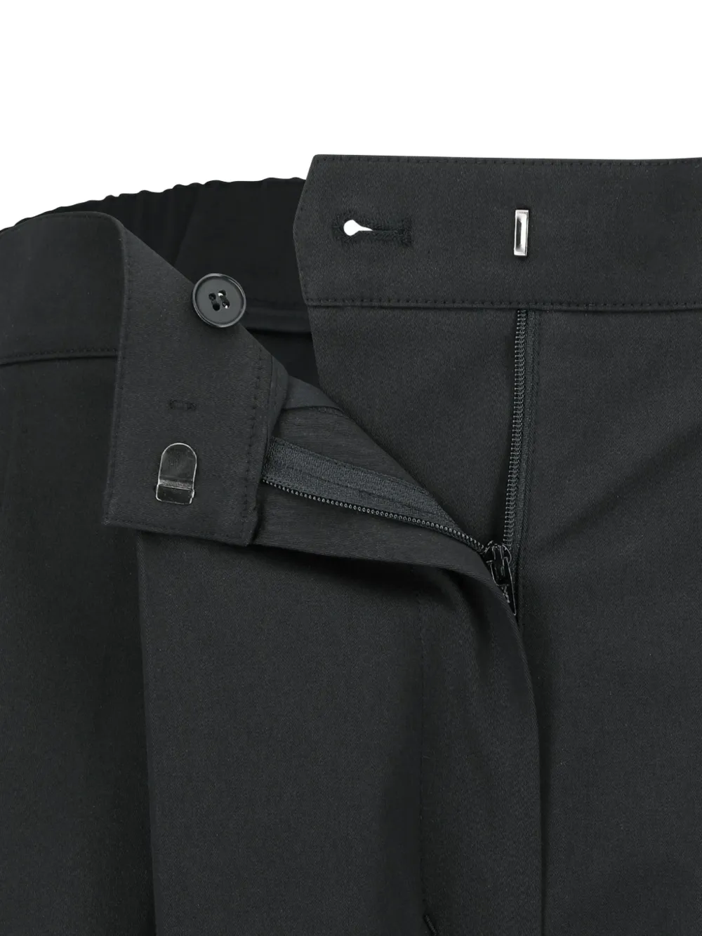 Amomento Geplooide broek Zwart