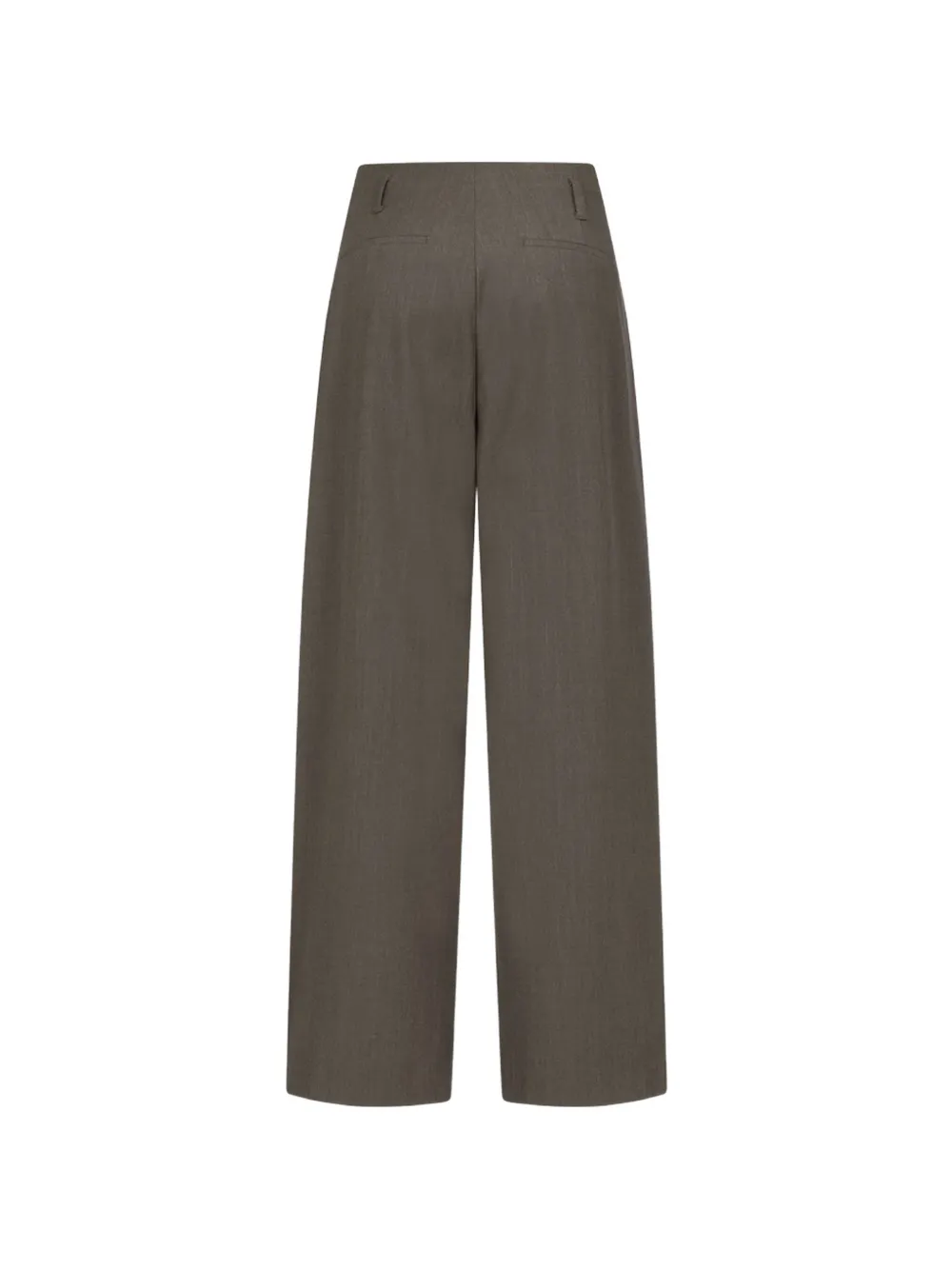 Amomento Straight broek met plooien Bruin