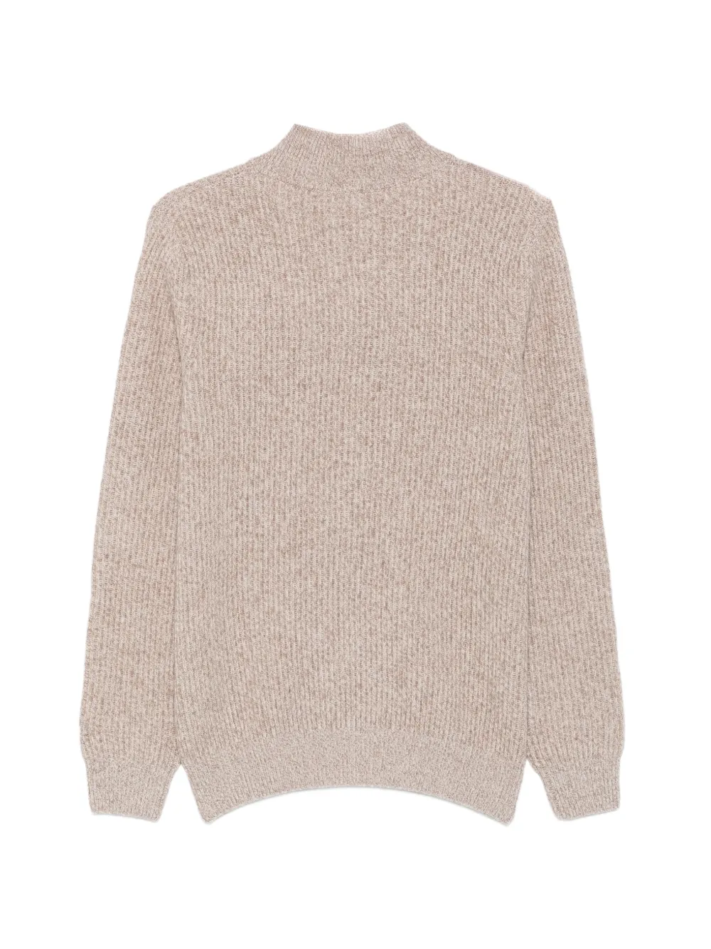 MC2 Saint Barth half-zip ribbed-knit sweater Beige
