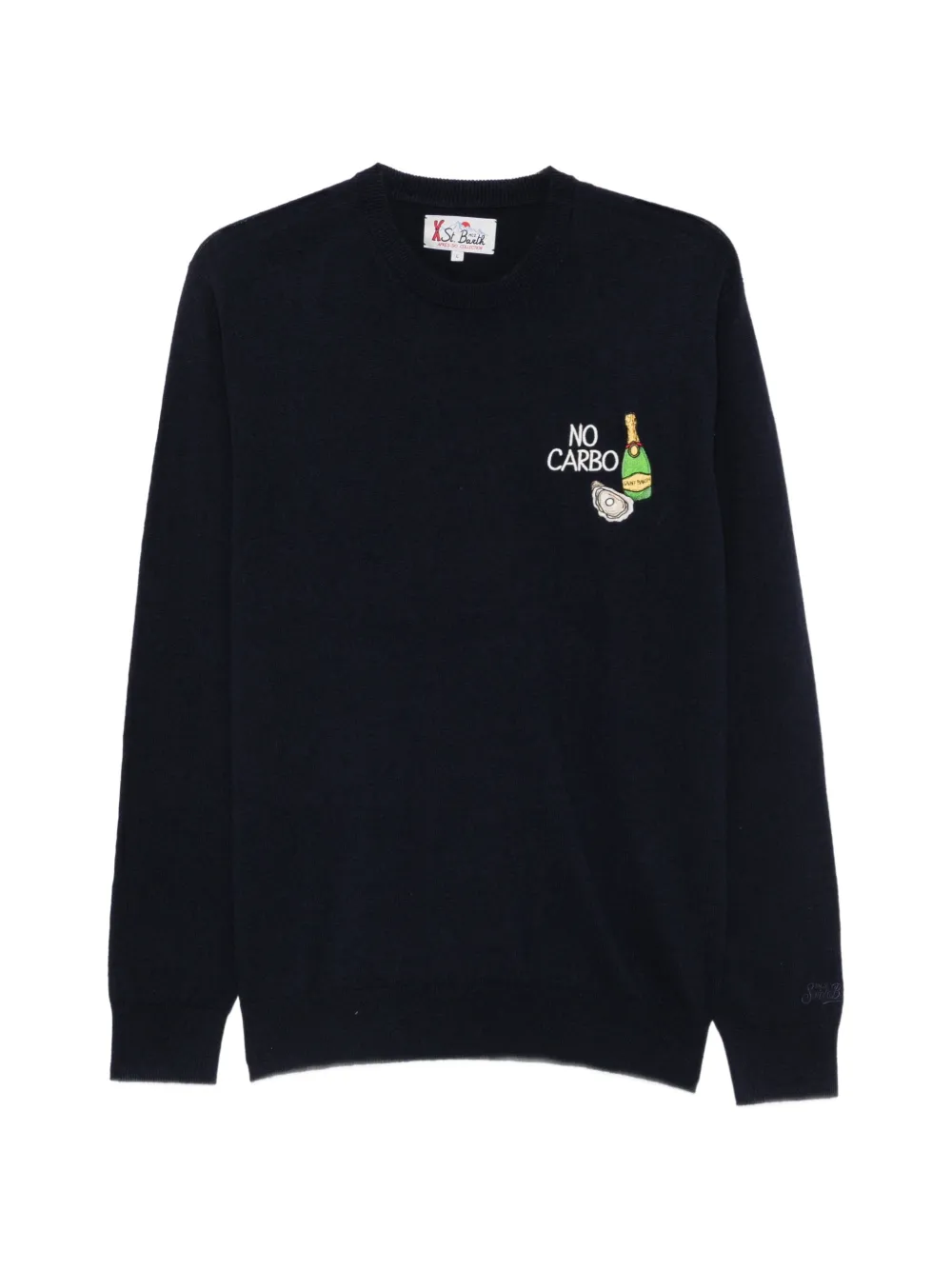 MC2 Saint Barth embroidered crew-neck sweater Blauw