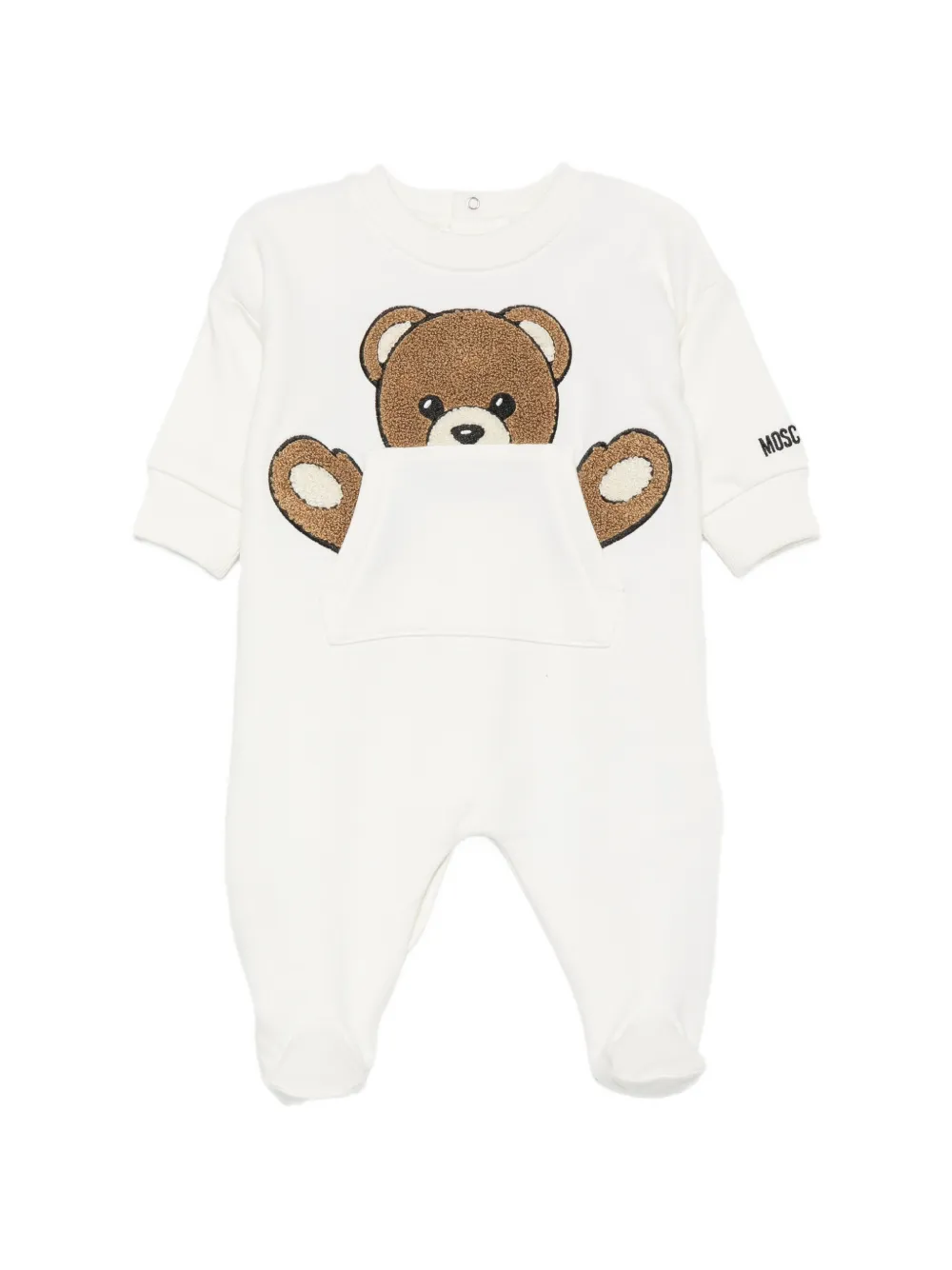 Moschino Kids Teddy Bear-patch romper Wit