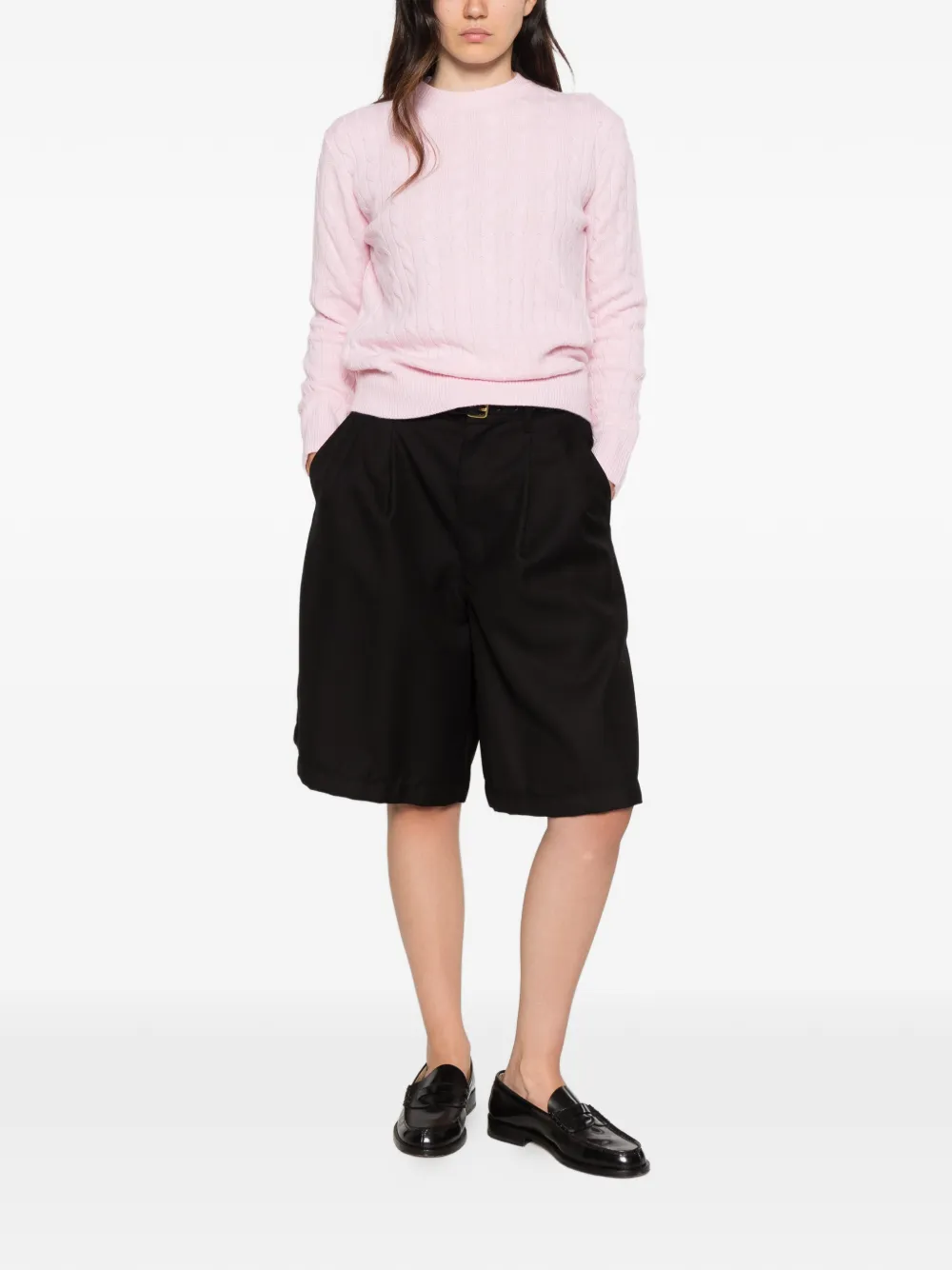 MC2 Saint Barth cable-knit sweater Roze