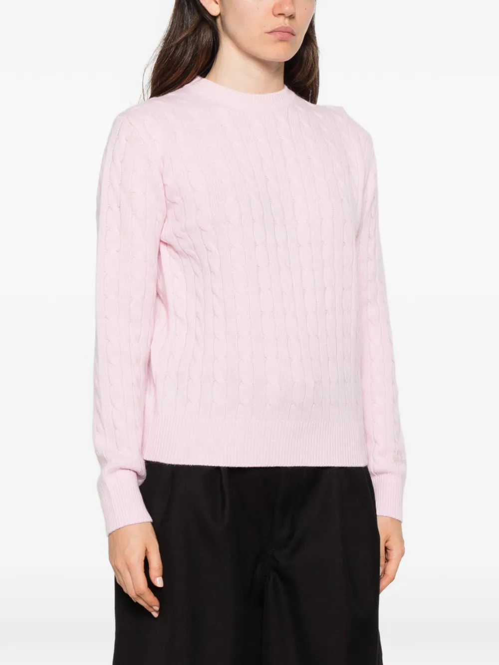 MC2 Saint Barth cable-knit sweater Roze