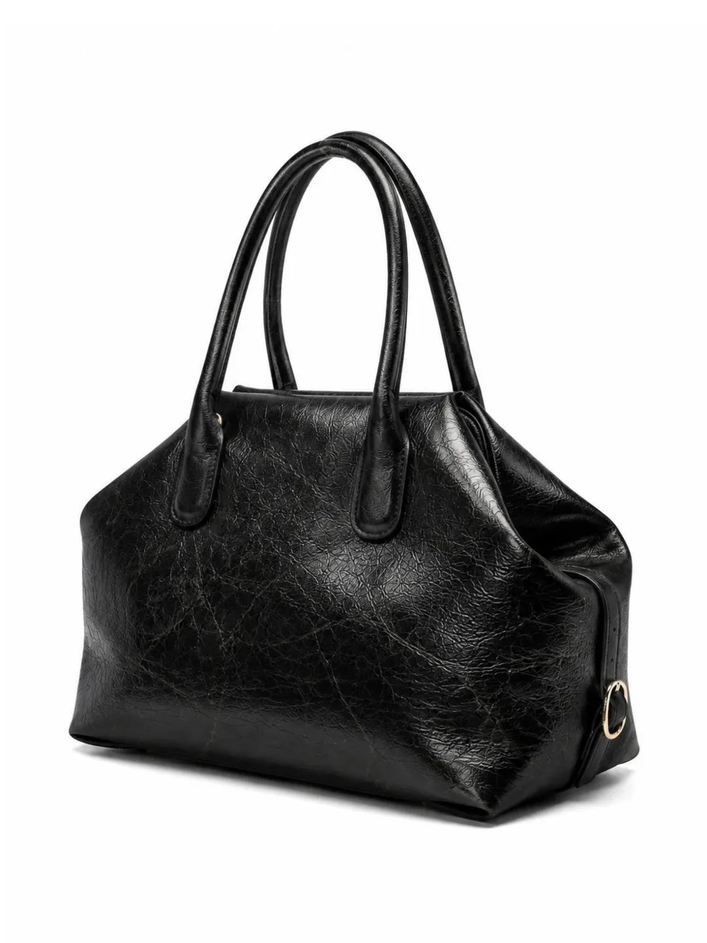 Themoirè small Talia Trank crinkled tote bag Zwart