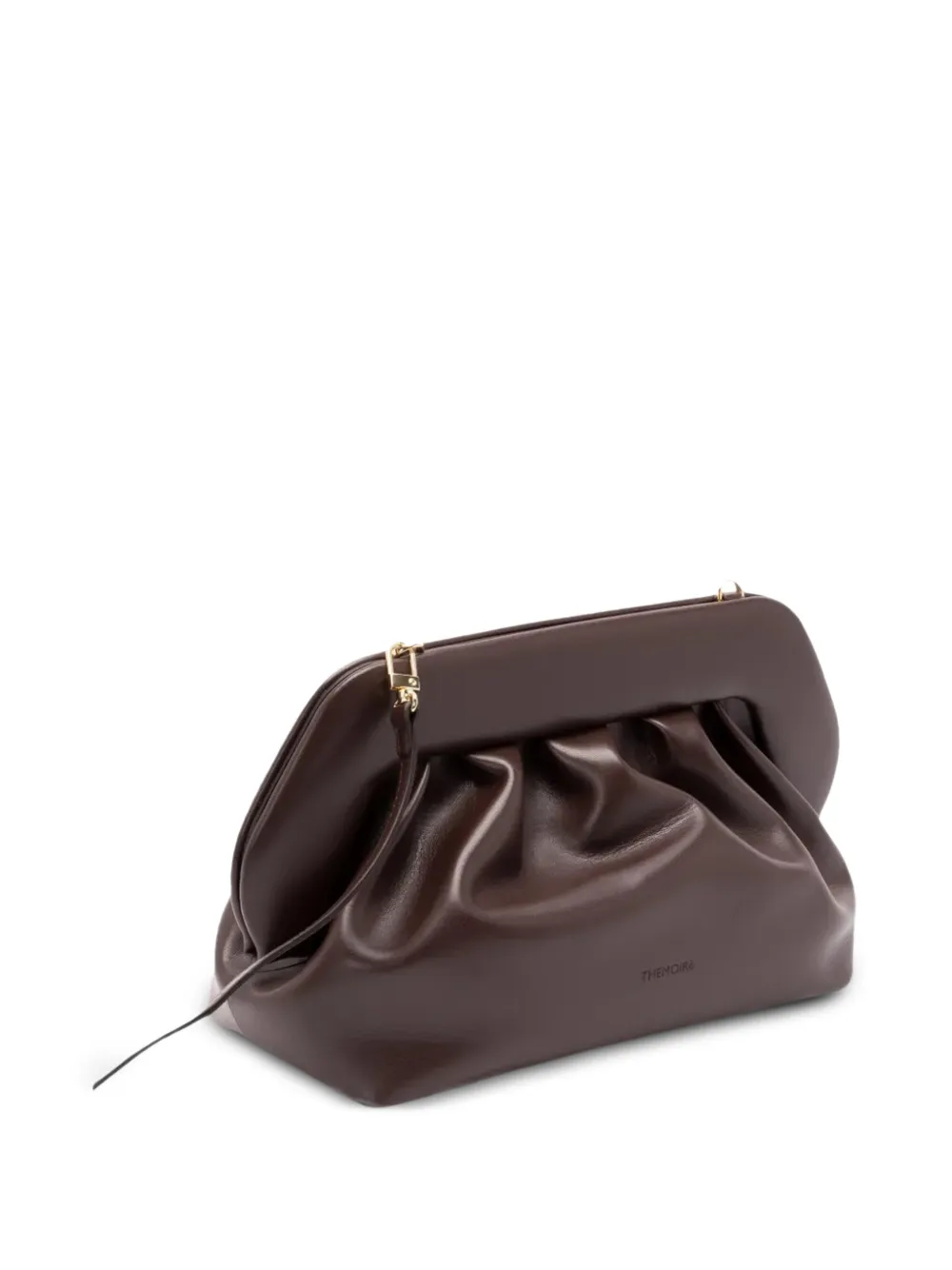 Themoirè small Bios gathered shoulder bag Bruin