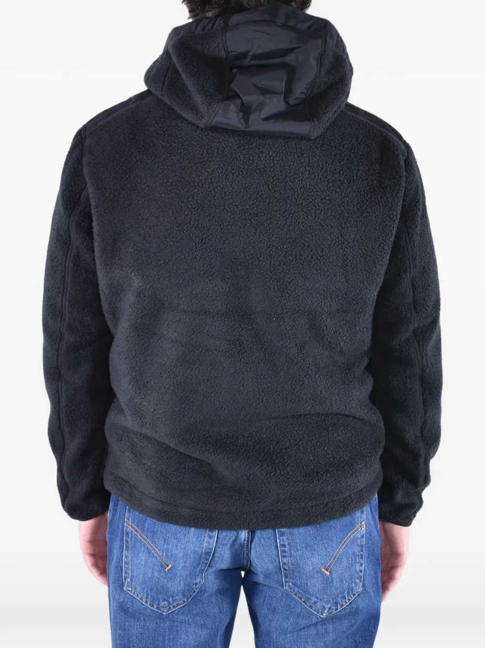 Parajumpers Sundre panelled fleece hoodie Zwart