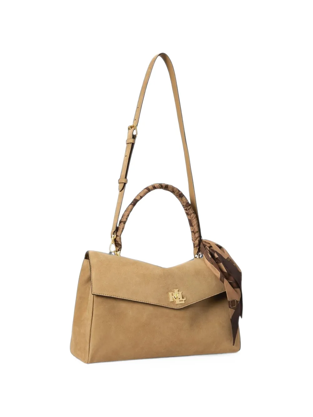 Lauren Ralph Lauren Kleine Farrah suède shopper Beige
