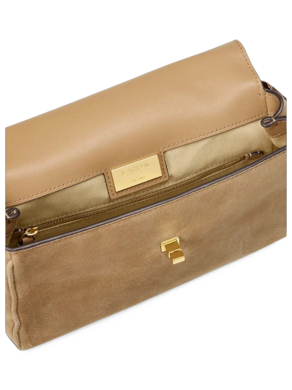 Lauren Ralph Lauren Farrah suède shopper Beige