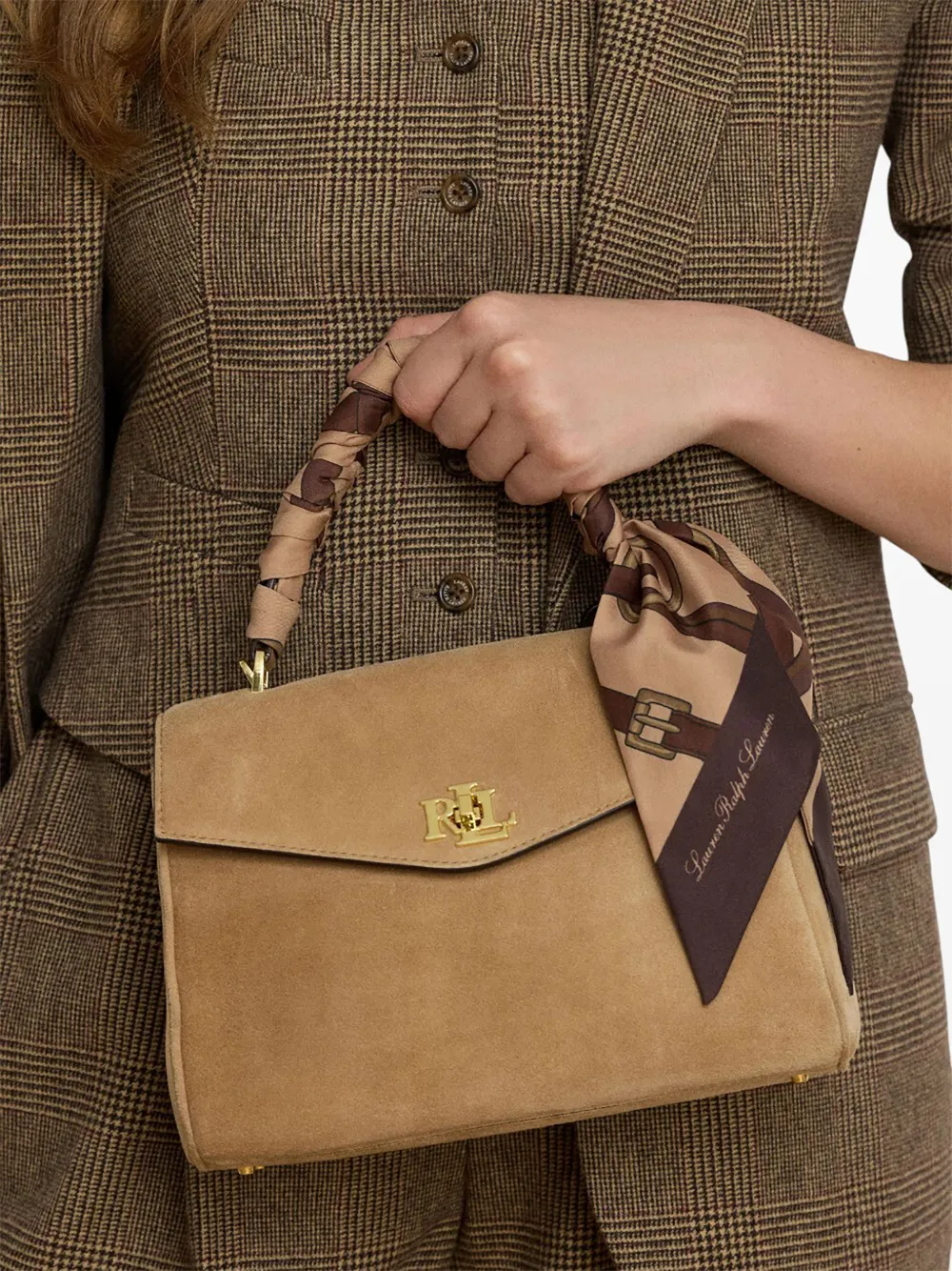 Lauren Ralph Lauren Farrah suède shopper Beige