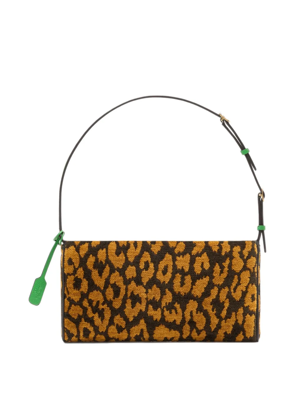 Valentino Garavani Kleine Devain schoudertas van animalier-jacquard Beige