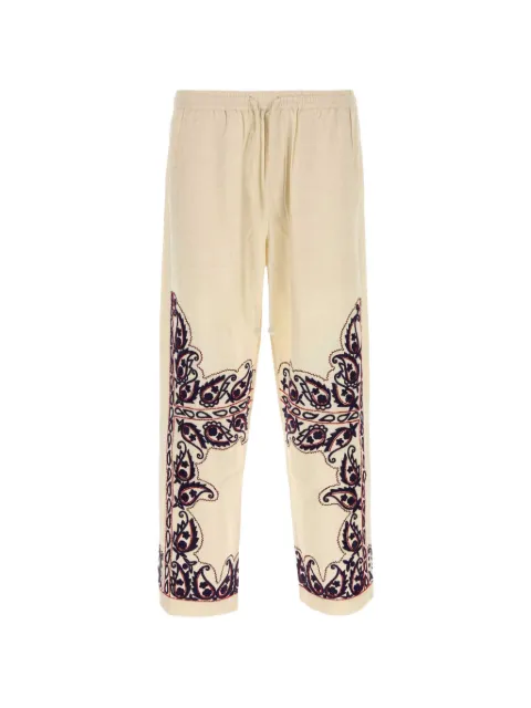 Baziszt Memento paisley-embroidered silk trousers