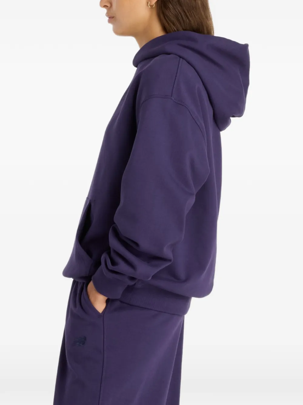 New Balance Athletics hoodie van sweatstof Paars
