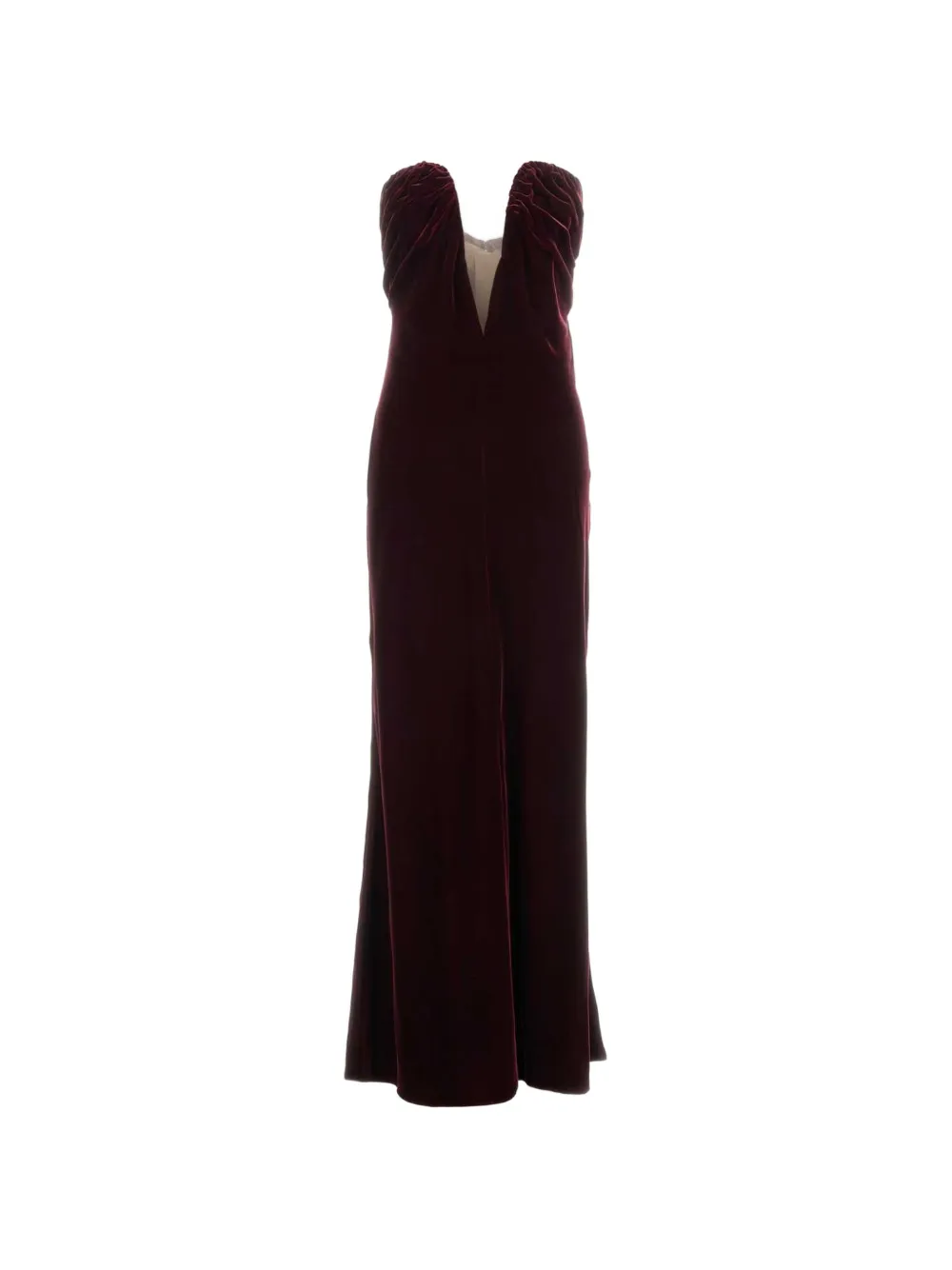 Giorgio Armani strapless velvet gown - Rouge Giorgio Armani strapless velvet gown - Rouge