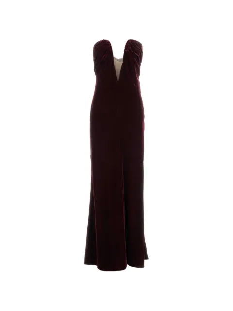 Giorgio Armani strapless velvet gown