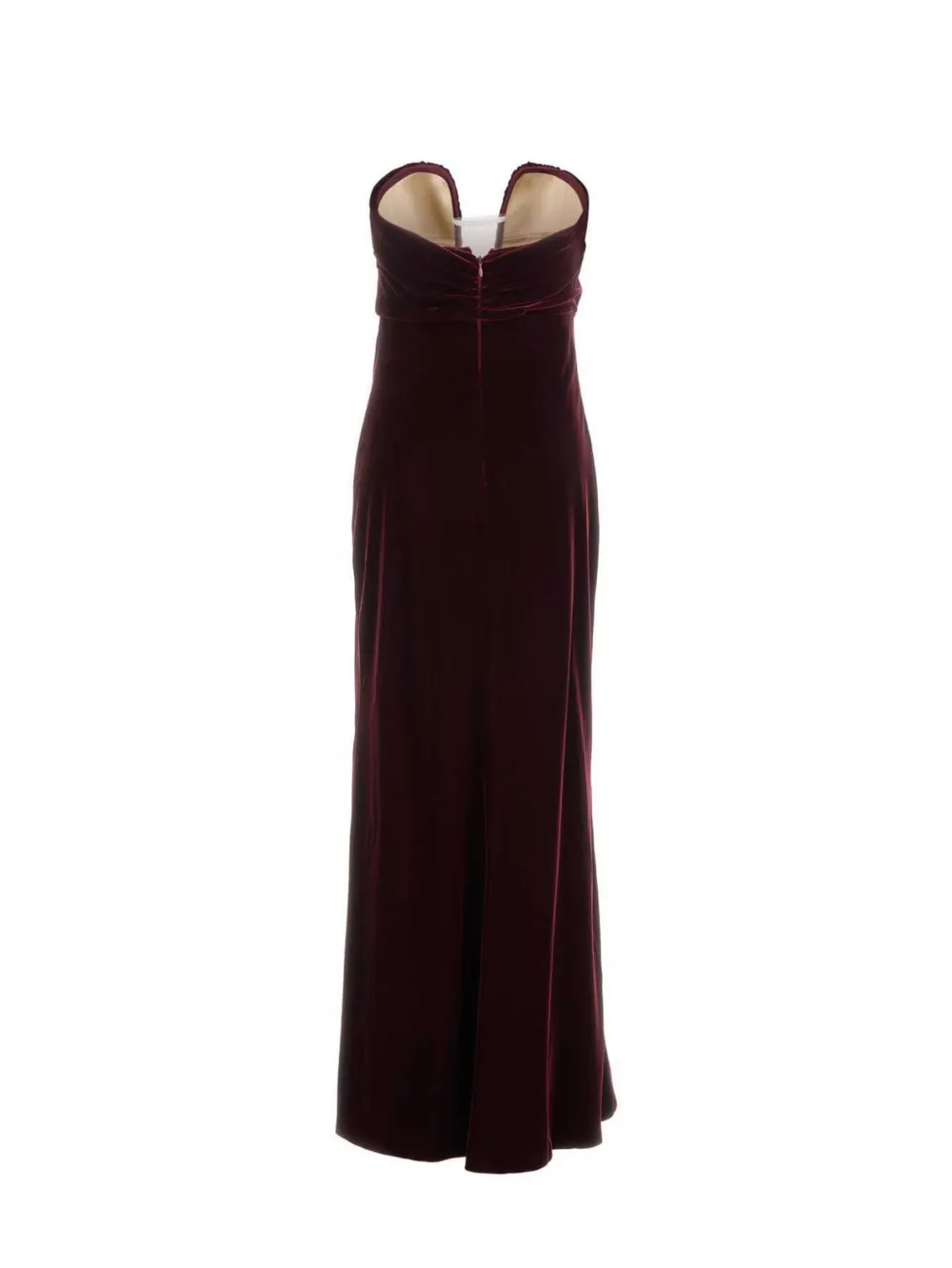 Giorgio Armani Strapless fluwelen avondjurk Rood