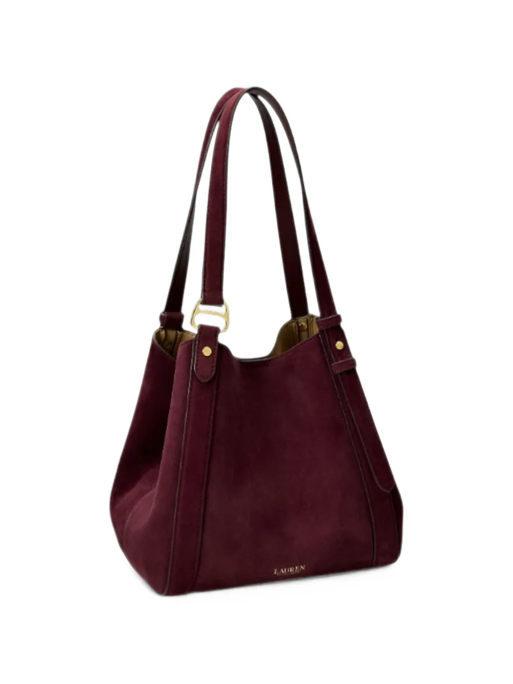 Lauren Ralph Lauren Tasha suède shopper Rood