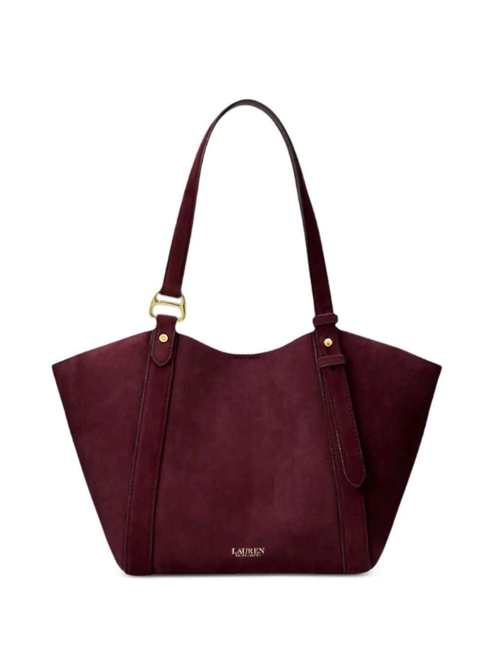 Lauren Ralph Lauren Tasha suede tote bag - Rouge