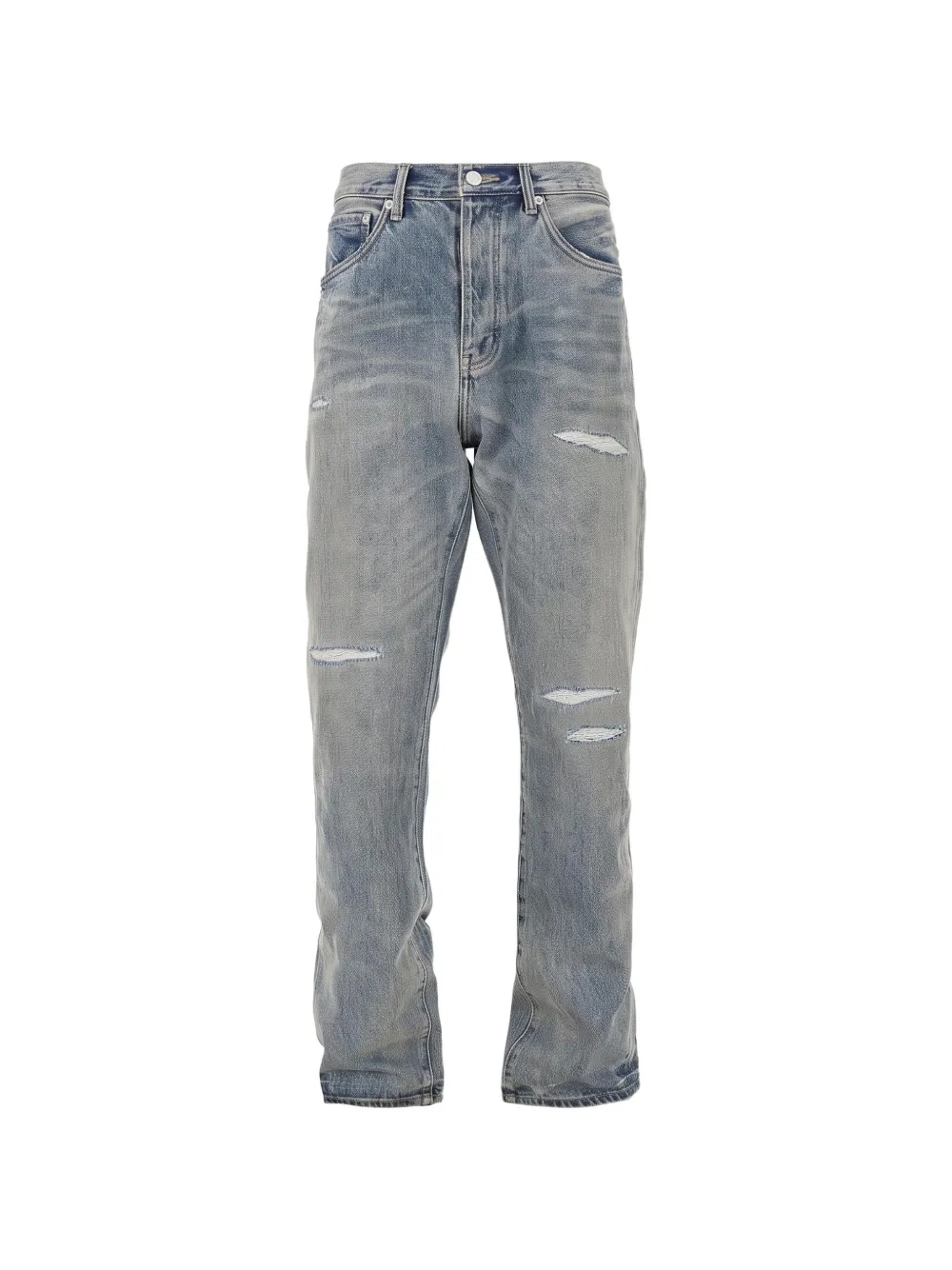 Purple Brand P011 Repair distressed-effect jeans - Blu