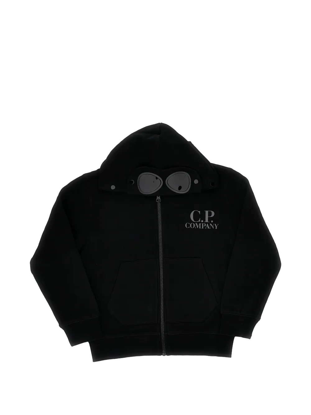 C.P. Company Kids goggle-detail zip-up hoodie Zwart
